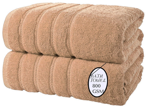2x-LARGE BATH TOWELS 800 GSM 100% EGYPTIAN COTTON SUPER JUMBO TOWELS 70 X 130 cm Towelsworld